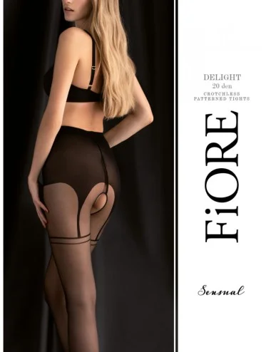 Delight Collants ouvert 20 DEN - Noir
