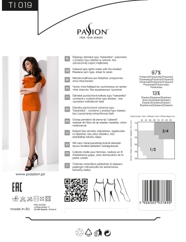 TI019 Collants Résille - Blanc