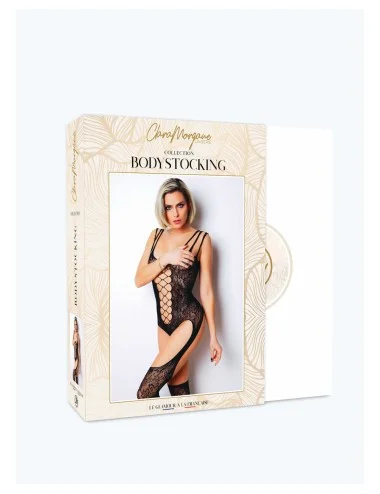 Le numéro 9 bodystocking Clara Morgane - Noir