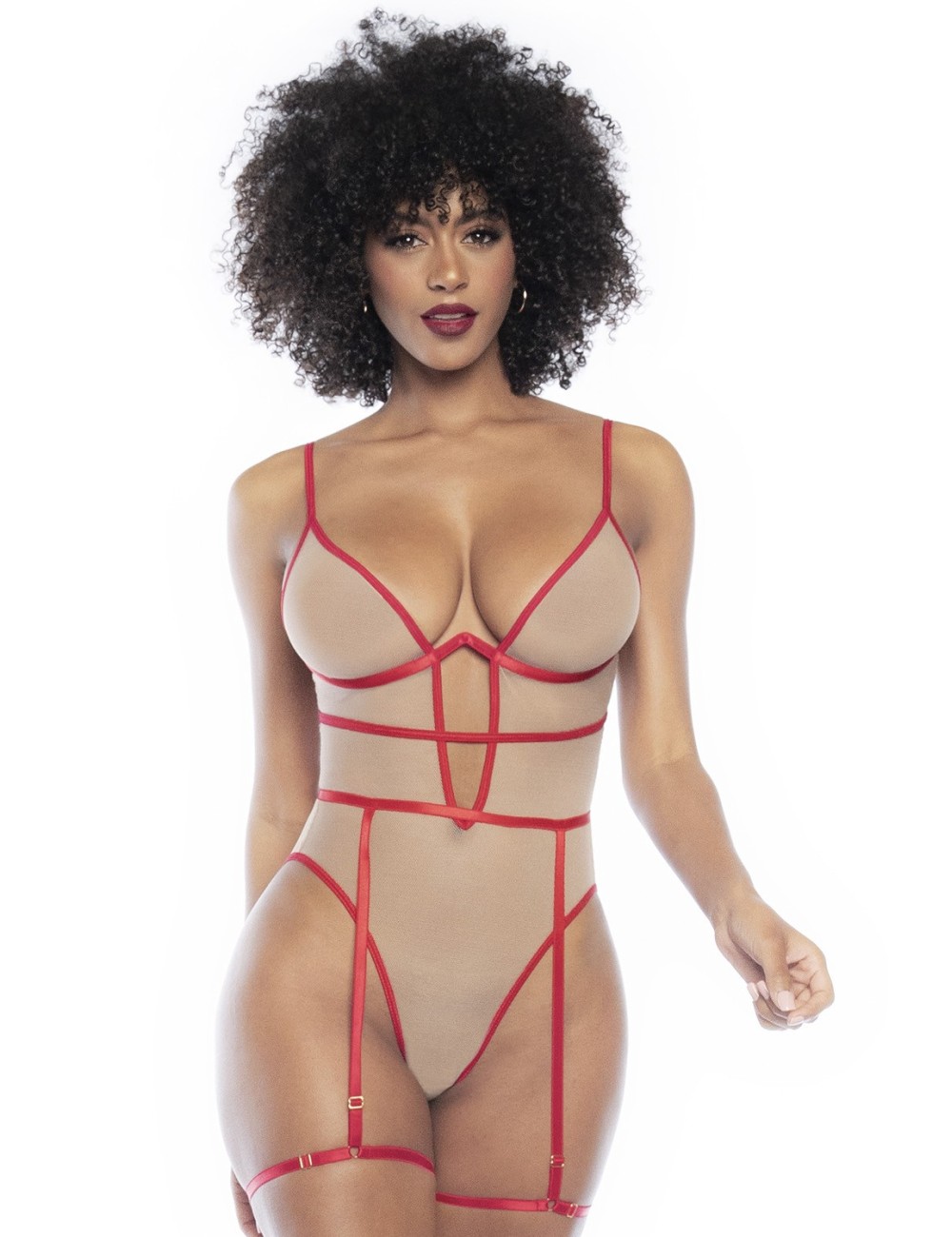 Body chair et couture rouge sexy - MAL8818RED Body chair et couture rouge sexy - MAL8818RED