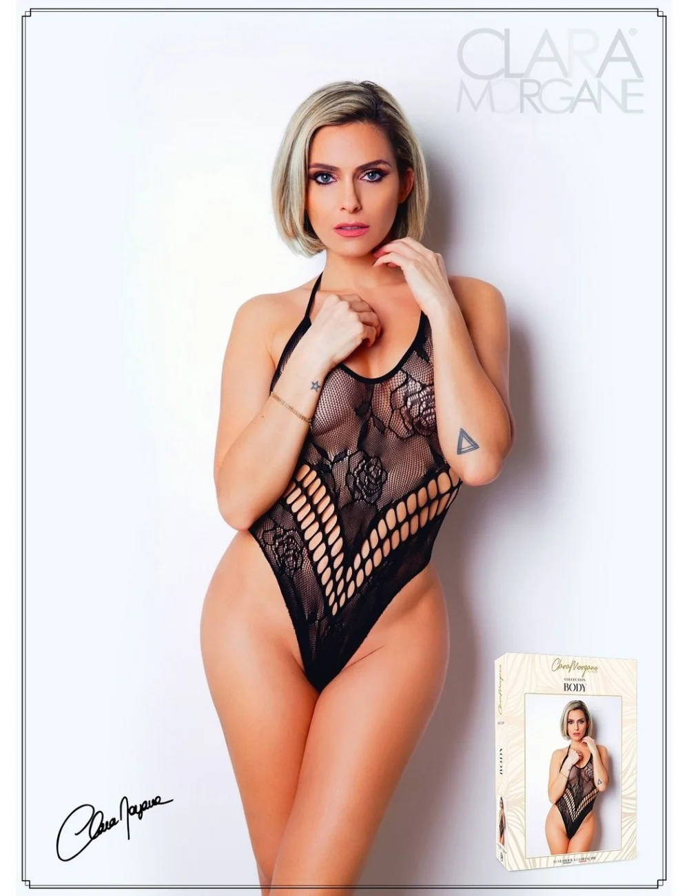 Body effet string sexy noir en résille - Le Numéro 4 - Collection Body - CM98005 Body effet string sexy noir en résille - Le Numéro 4 - Collection Body - CM98005