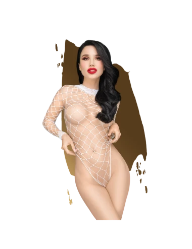 Body blanc large maille Scandalous - PH0108WHT