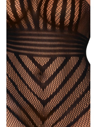Bodystocking en résille grande taille - DG0402XBLK