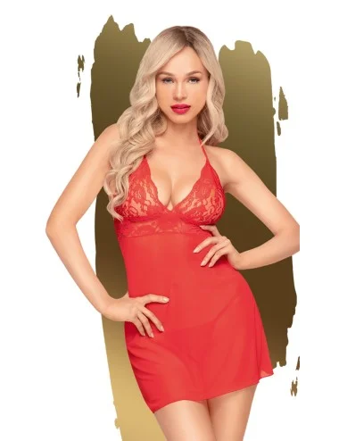 Nuisette et string assorti Rouge Bedtime story - PH0077RED