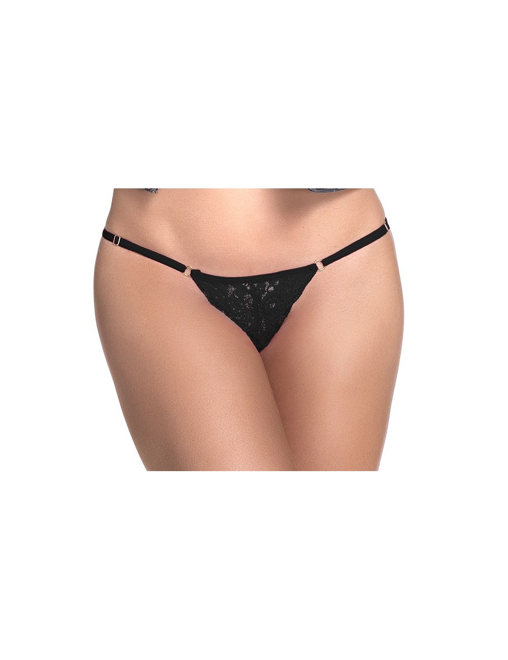 String dentelle noire - MAL107BLK String dentelle noire - MAL107BLK