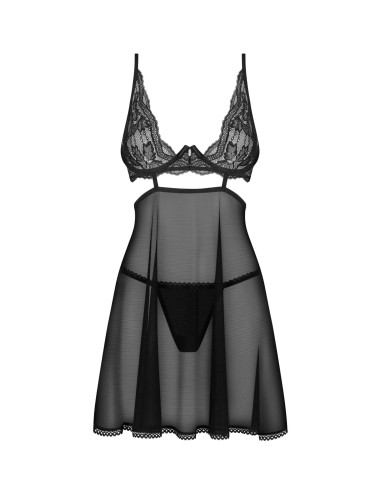Nutris babydoll et String - Noire