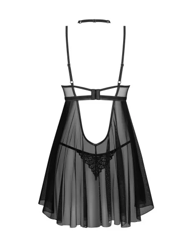 Donarella babydoll et String - Noire - NP