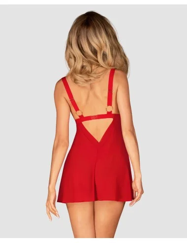 Elianes babydoll et string - Rouge