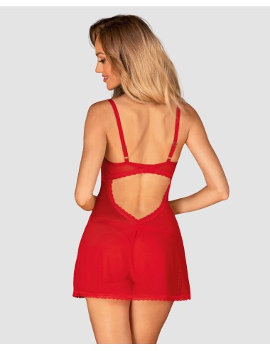 Chilisa babydoll et string - Rouge