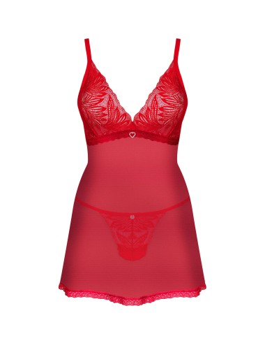 Chilisa babydoll et string - Rouge