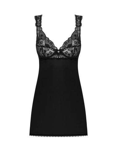 Donna Dream babydoll et String - Noire