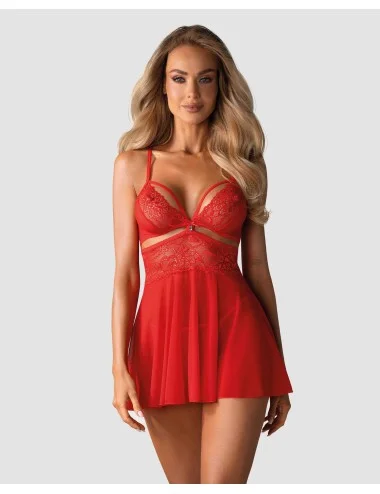 838-BAB-3 Babydoll - Rouge