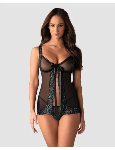 Amanta Babydoll - Noir et Turquoise