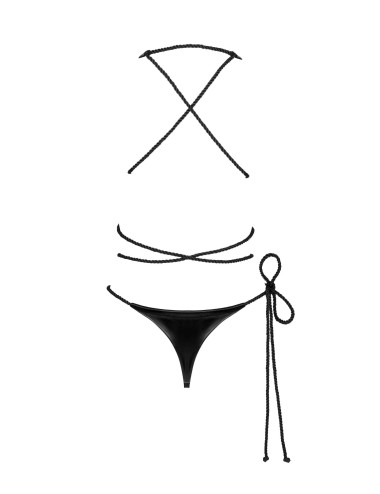 Cordellis body ouvert - Noir wetlook