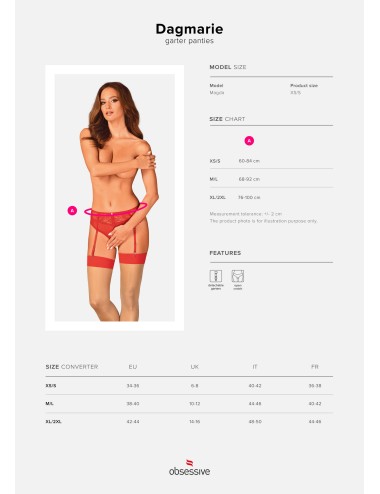 Dagmarie Culotte jarretière Rouge