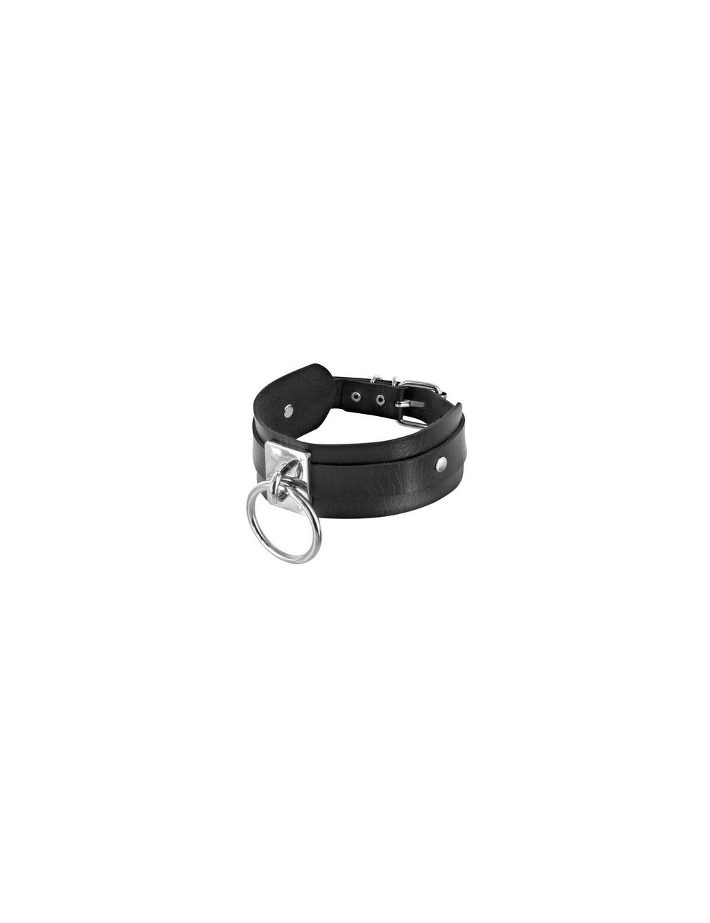 Collier large noir avec anneau Fétish Tentation Collier large noir avec anneau Fétish Tentation