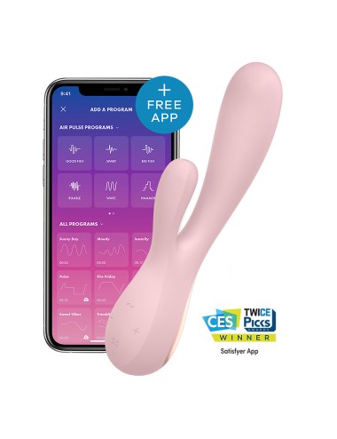 Vibromasseur connecté Satisfyer Mono Flex - Rose