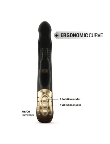 Vibromasseur Dorcel Baby Rabbit 21 cm 2.0 - Noir et Or