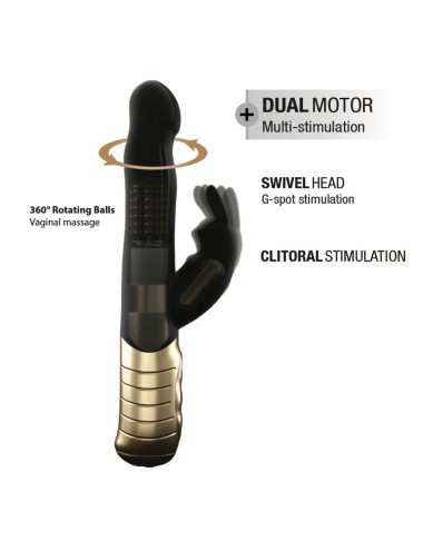 Vibromasseur Dorcel Baby Rabbit 21 cm 2.0 - Noir et Or