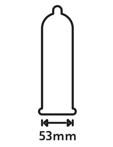 Préservatifs lubrifiés, en latex x12 avec réservoir ORIGINAL 53 mm - R416452