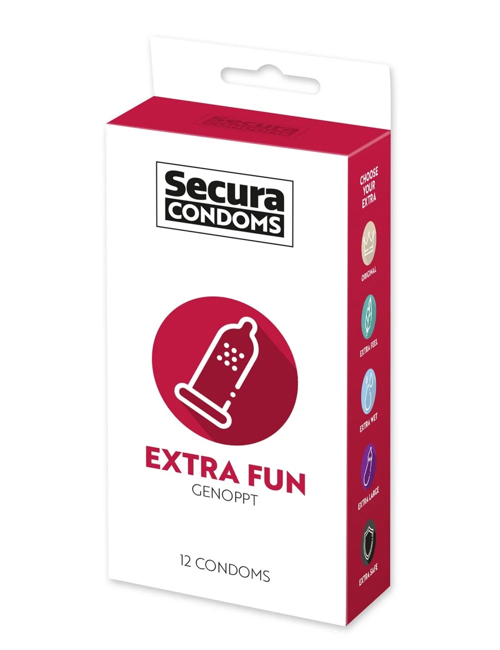 Préservatifs lubrifiés avec picots en latex x12 avec réservoir Extra Fun 53 mm - R416525 Préservatifs lubrifiés avec picots en latex x12 avec réservoir Extra Fun 53 mm - R416525