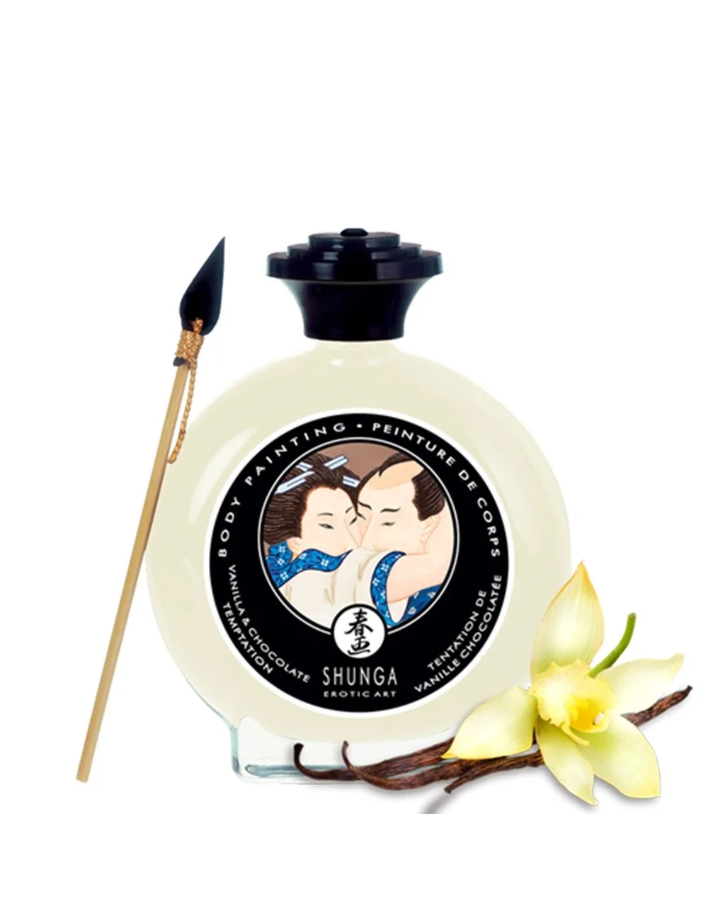 Peinture de corps comestible vanille chocolat blanc 100ml - CC817001 Peinture de corps comestible vanille chocolat blanc 100ml - CC817001