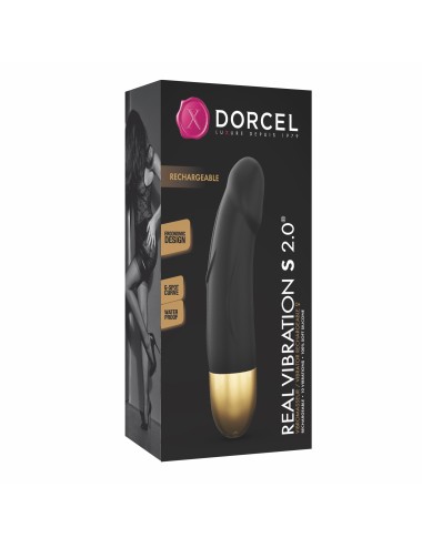 Vibromasseur Real Vibration S 16 cm 2.0 - Noir et Or