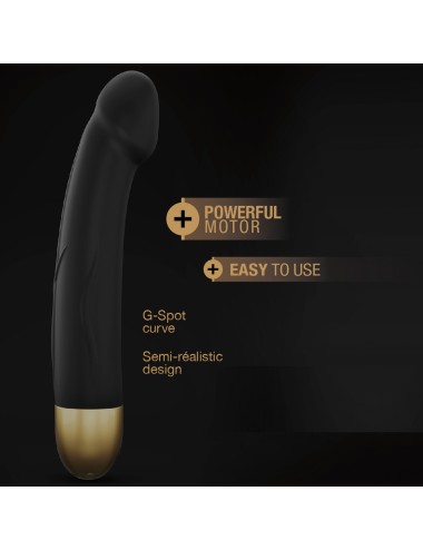 Vibromasseur Real Vibration M 22 cm 2.0 - Noir et Or