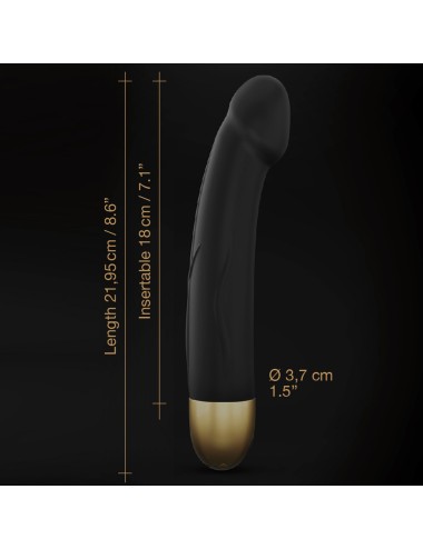 Vibromasseur Real Vibration M 22 cm 2.0 - Noir et Or