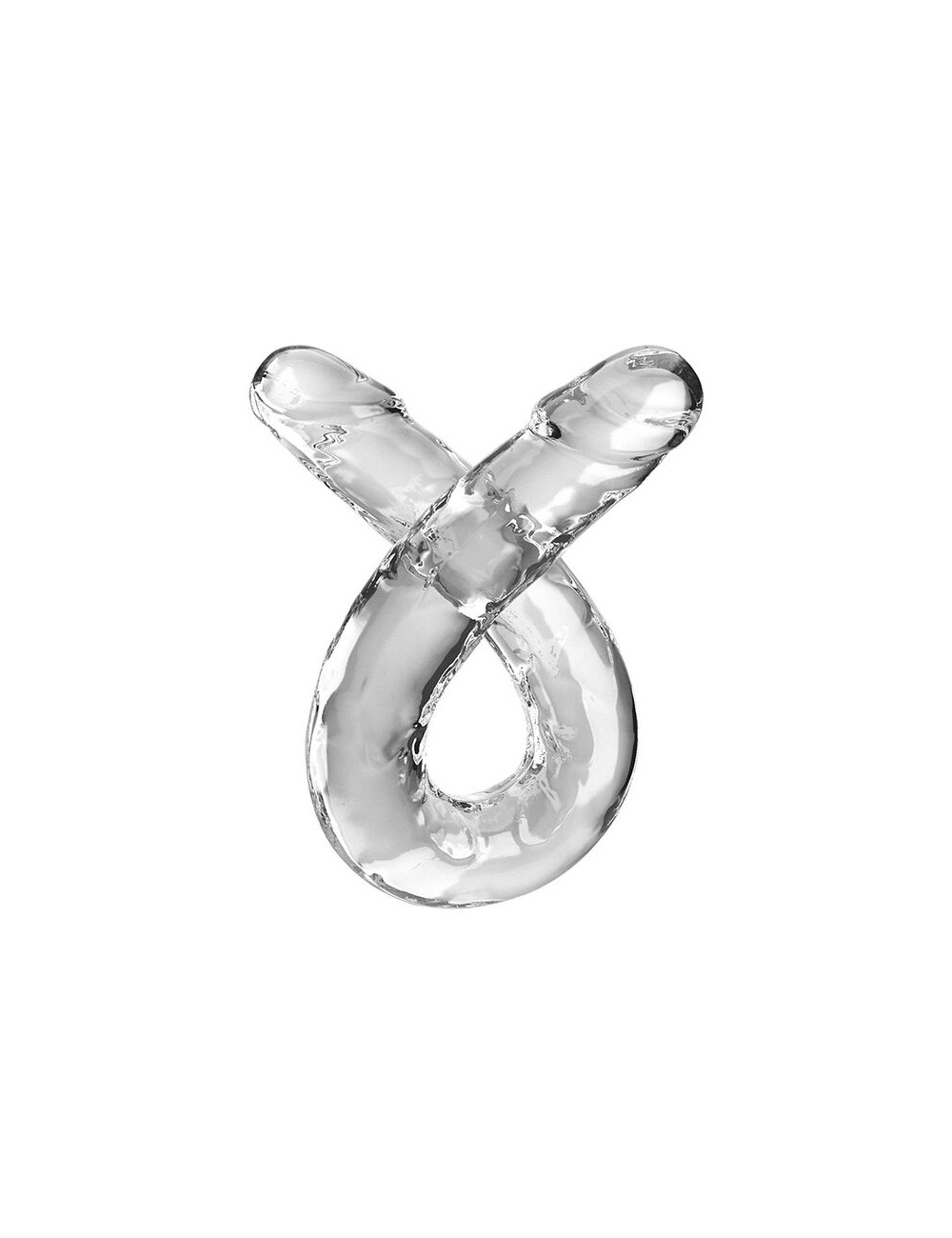 KING COCK - DOUBLE TROUBLE DOUBLE GODE 46 CM TRANSPARENT