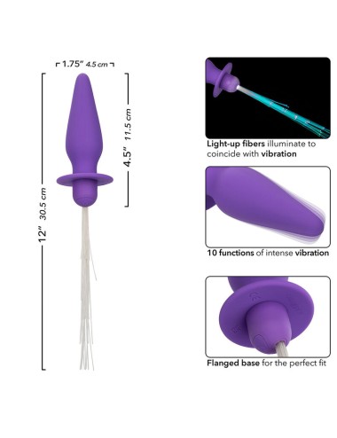 CALEXOTICS - SOUTHERN LIGHTS LIGHT UP PLUG ANAL10 VIBRATIONS SILICONE VIOLET