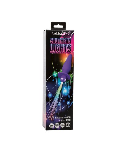 CALEXOTICS - SOUTHERN LIGHTS LIGHT UP PLUG ANAL10 VIBRATIONS SILICONE VIOLET