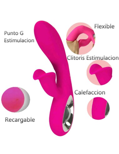 ARMONY - VIBRATEUR DARO & STIMULATEUR ANNEAU DE TIRAGE FUCHSIA