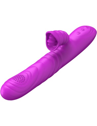 ARMONY - VIBRATEUR MULTIFONCTION ANGELIA AVEC LANGUE STIMULANTE EFFET CHALEUR VIOLET