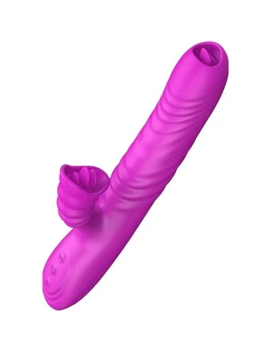 ARMONY - VIBRATEUR MULTIFONCTION ANGELIA DOUBLE LANGUE EFFET CHALEUR VIOLET