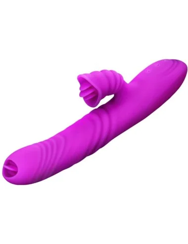 ARMONY - VIBRATEUR MULTIFONCTION ANGELIA DOUBLE LANGUE EFFET CHALEUR VIOLET
