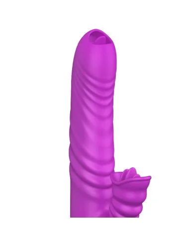 ARMONY - VIBRATEUR MULTIFONCTION ANGELIA DOUBLE LANGUE EFFET CHALEUR VIOLET