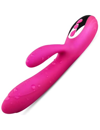 ARMONY - VIBRATEUR & STIMULATEUR FLEXIBLE  EFFET CHALEUR FUCHSIA