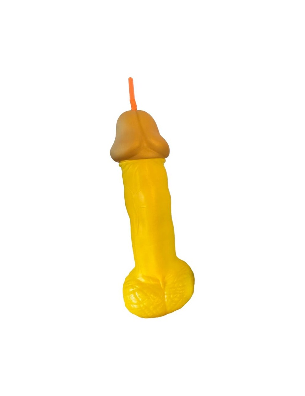 DIABLO PICANTE - VASO PENE PLÁSTICO AMARILLO