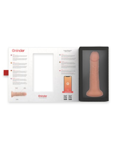 ONINDER - GRAND GODE VIBRATEUR BOGOTÁ 9 VITESSES NATUREL 22 CM -O- 4,5 CM - APPLICATION GRATUITE
