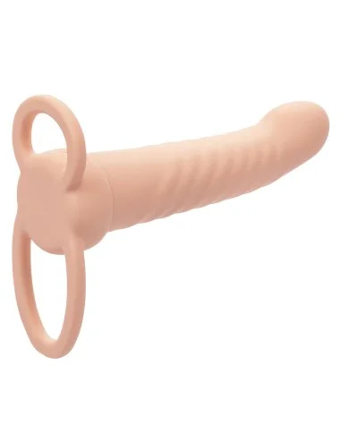 CALEXOTICS - MAXX DOUBLE PÉNÉTRATEUR NERVURÉ 10 VIBRATIONS FLESH