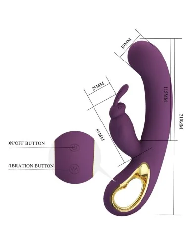 PRETTY LOVE - LIAM VIBRATEUR LAPIN ET STIMULATEUR DE POINT G VIOLET
