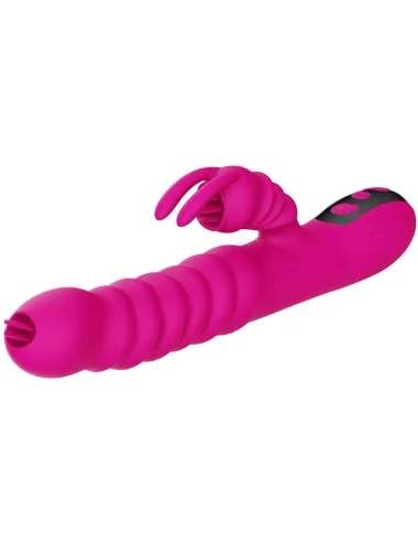 ARMONY - VIBRATEUR MULTIFONCTION RABBIT DOUBLE LANGUE EFFET CHALEUR FUCHSIA