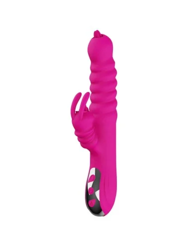 ARMONY - VIBRATEUR MULTIFONCTION RABBIT DOUBLE LANGUE EFFET CHALEUR FUCHSIA