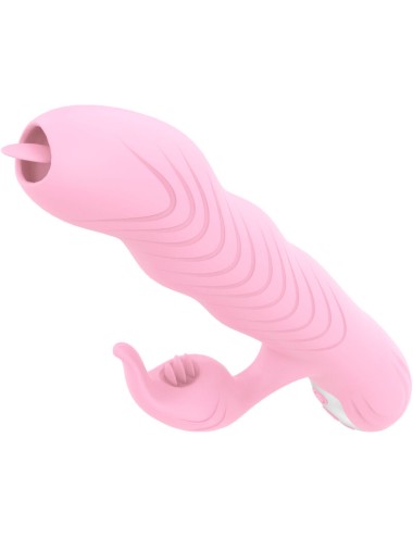 ARMONY - VIBRATEUR MARCIA & POUSSÉE DOUBLE LANGUE EFFET CHALEUR ROSE
