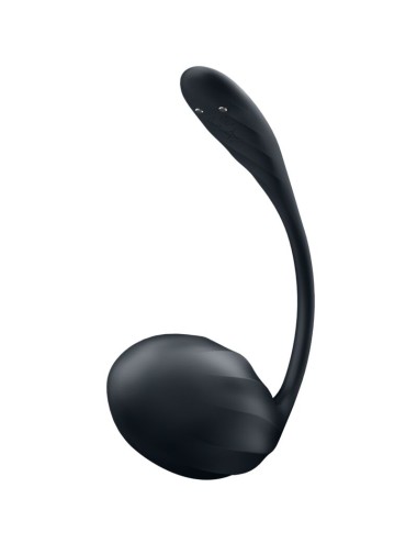SATISFYER - RIBBED PETAL TÉLÉCOMMANDE DE STIMULATEUR DE POINT G NOIR APPLICATION GRATUITE