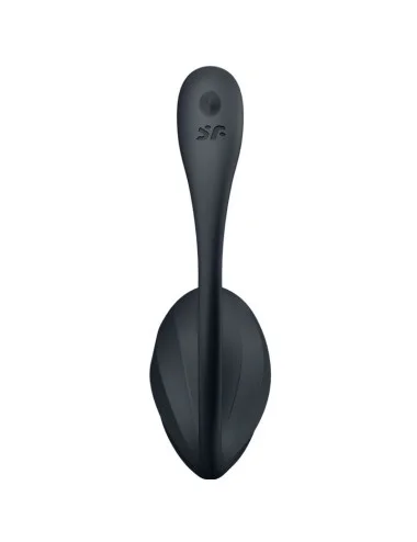 SATISFYER - RIBBED PETAL TÉLÉCOMMANDE DE STIMULATEUR DE POINT G NOIR APPLICATION GRATUITE