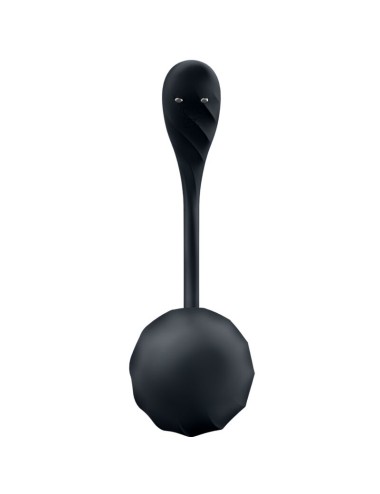 SATISFYER - RIBBED PETAL TÉLÉCOMMANDE DE STIMULATEUR DE POINT G NOIR APPLICATION GRATUITE