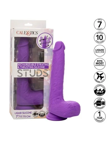 CALEXOTICS - STUDS VIBRATEUR RECHARGEABLE ET ROTATIF 10 VIBRATIONS VIOLET