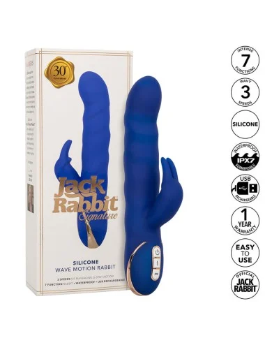 CALEXOTICS - JACK RABBIT VIBRATEUR WAVE MOTION BLEU